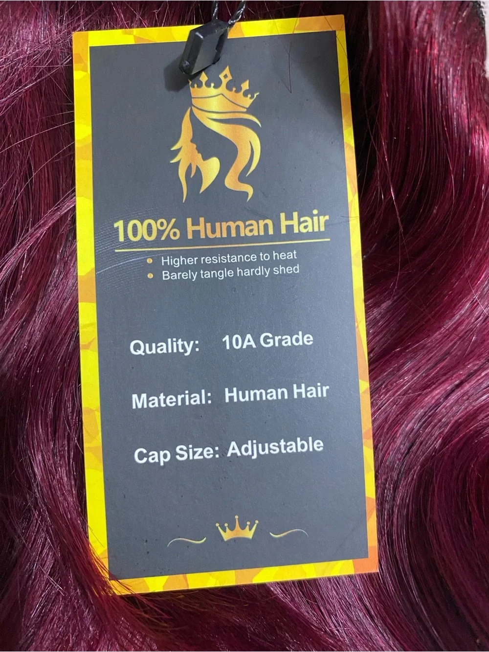 Ombré Burgundy Lace Front Bob Wig 13x4 Glue-less 10A Human Hair 150 Density 12”